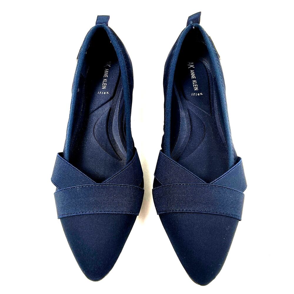 Office Fairy Anne Klein Oalise iflex Pointed Toe Flat Slip On Dressy Shoes